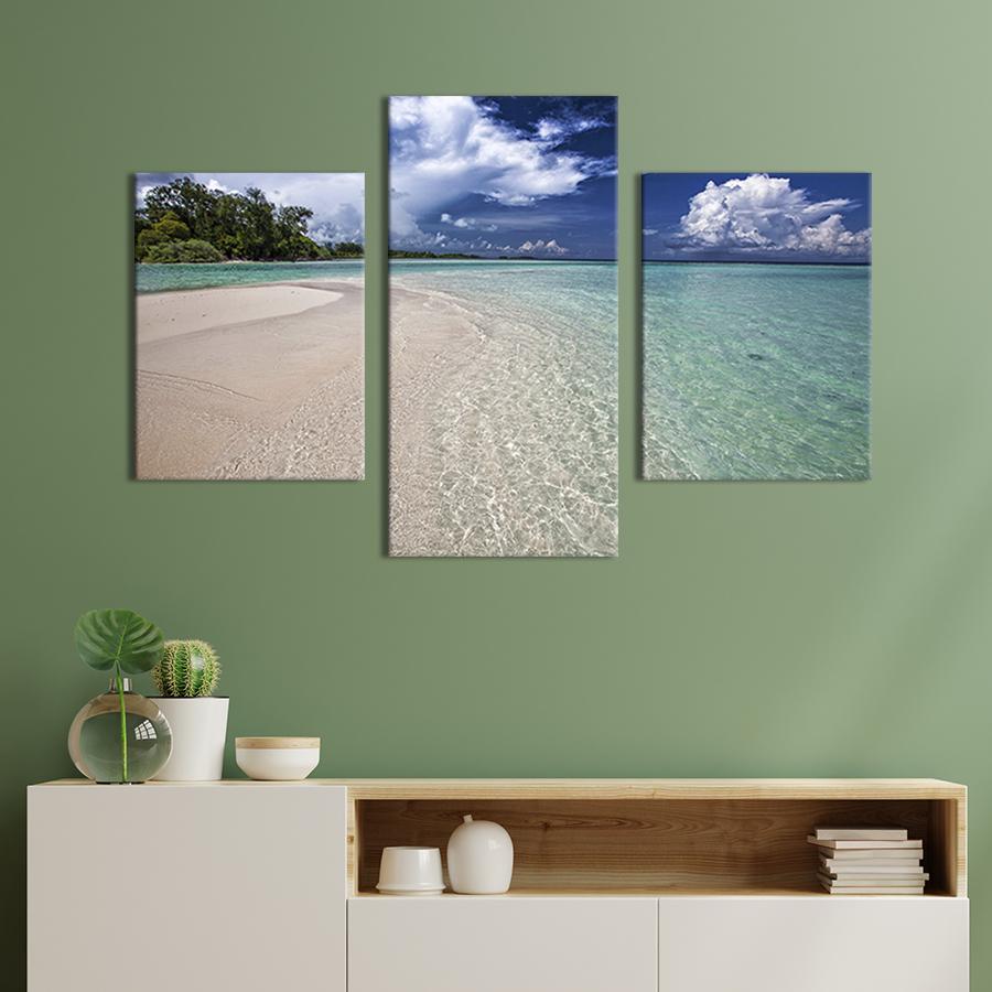 Картина для интерьера Красивый морской пляж Мартиники 96x60 см (449-32)