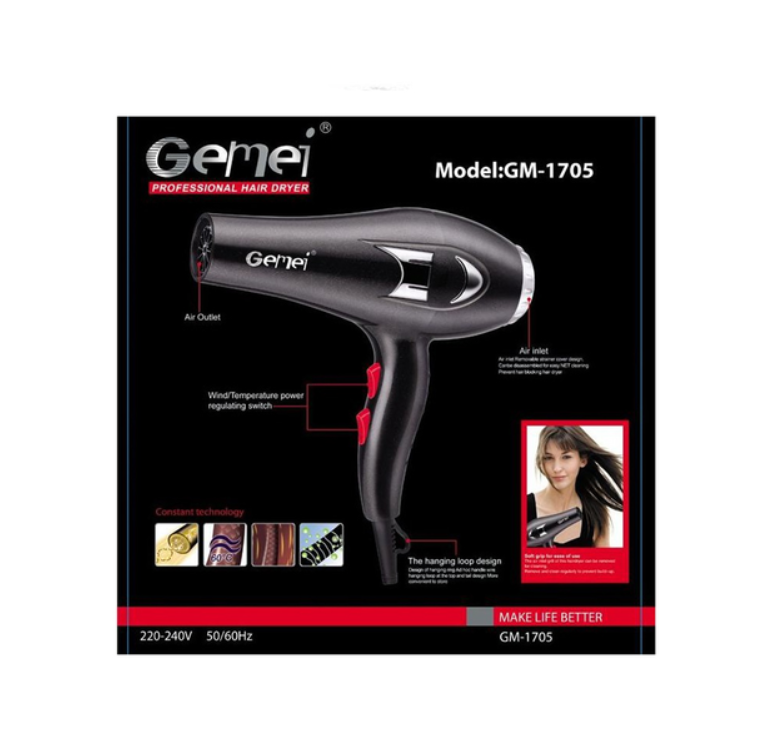 Фен GM-1781 Black (40549-GM-1781_429)