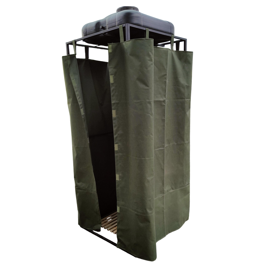 Літній душ з довгою шторою SAB розбірний з баком та піддоном (0067)