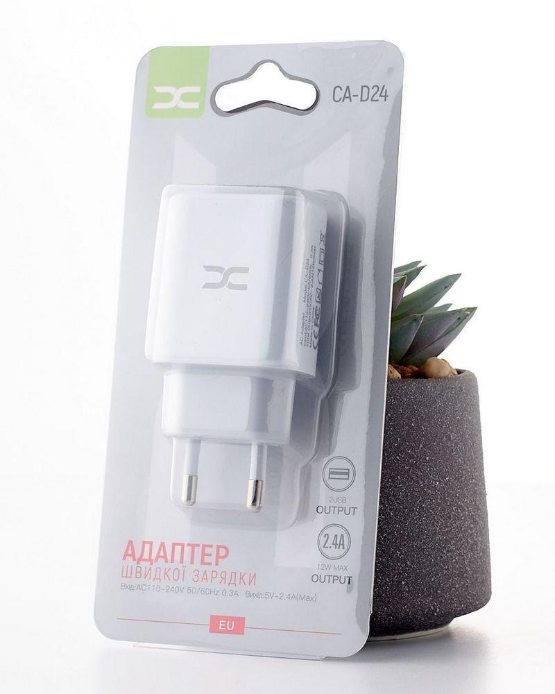 Зарядка быстрая DC CA-D24 2USB 2,4A White (34842) - фото 3 Зарядка быстрая DC CA-D24 2USB 2,4A White (34842) - фото 3