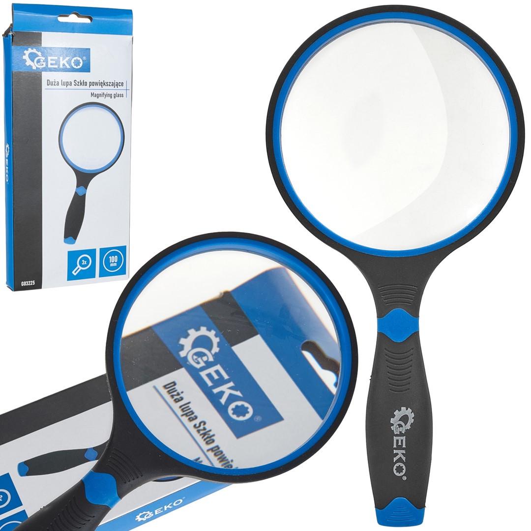 Лупа GeKo 3-кратна діаметр скла 100 мм загальна довжина 225 мм (G03225) - фото 2 Лупа GeKo 3-кратна діаметр скла 100 мм загальна довжина 225 мм (G03225) - фото 2