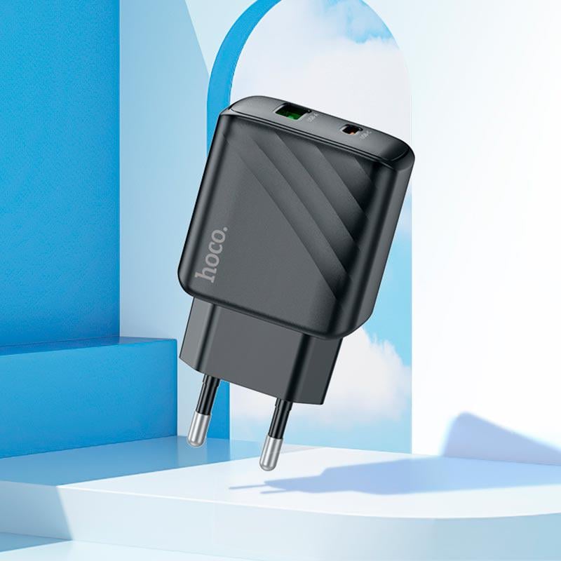 Зарядный сетевой адаптер Hoco CS23A USB Type-C 30W 3A Black - фото 7