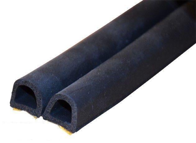 Дверной уплотнитель D профиль 14х12 40 м Черный (23812645) - фото 1