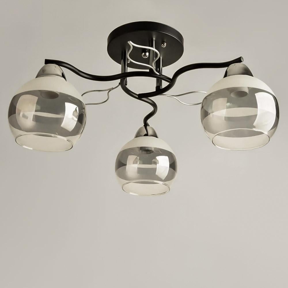 Люстра потолочная Light House SH-19531/3 BK+CR 480х480х240 мм Черный/Хром