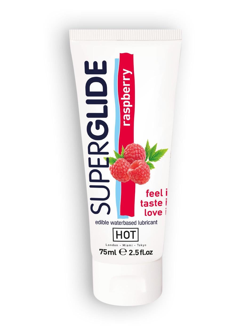 Лубрикант съедобный на водной основе Superglide Raspberry 75 мл