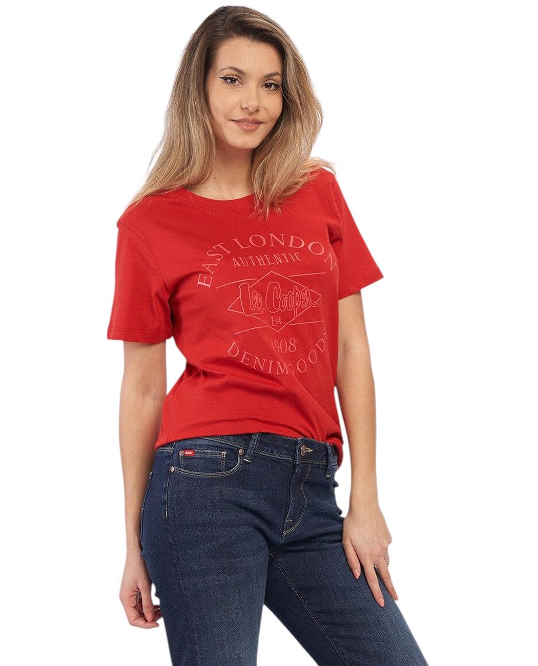 Футболка женская Lee Cooper 20196062.728 L Красный (4894534347993) Футболка женская Lee Cooper 20196062.728 L Красный (4894534347993)