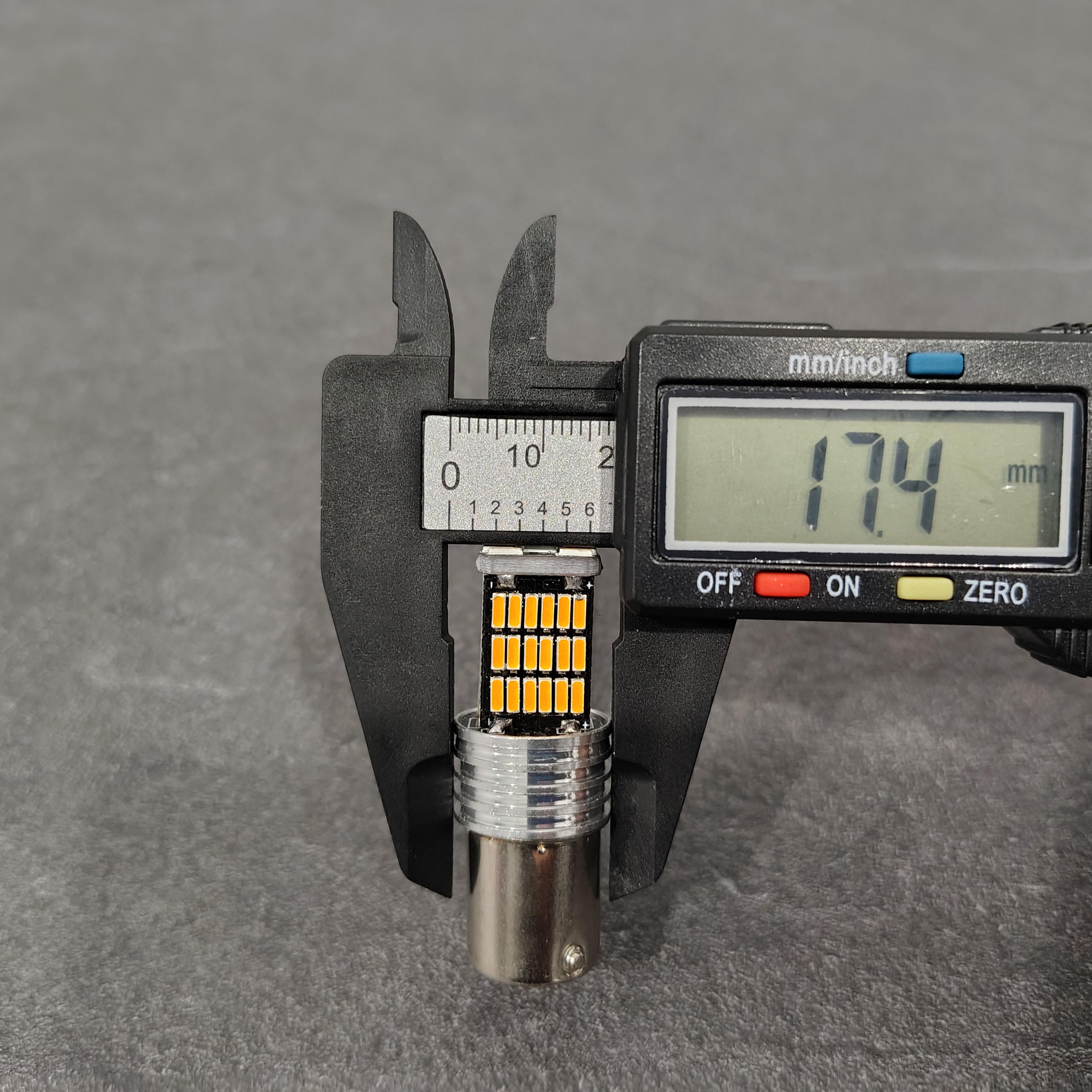 Автолампа BAU15s 1156 PY21W 45SMD 4014 12V 24V LED Желтый (573STORE3) - фото 6