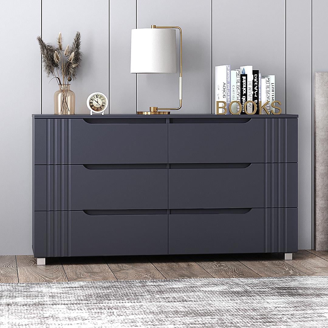 Комод DiPortes Портленд К-307 МДФ 140х76х40 см Антрацитовый/Графитовый матовый (00137) Комод DiPortes Портленд К-307 МДФ 140х76х40 см Антрацитовый/Графитовый матовый (00137)