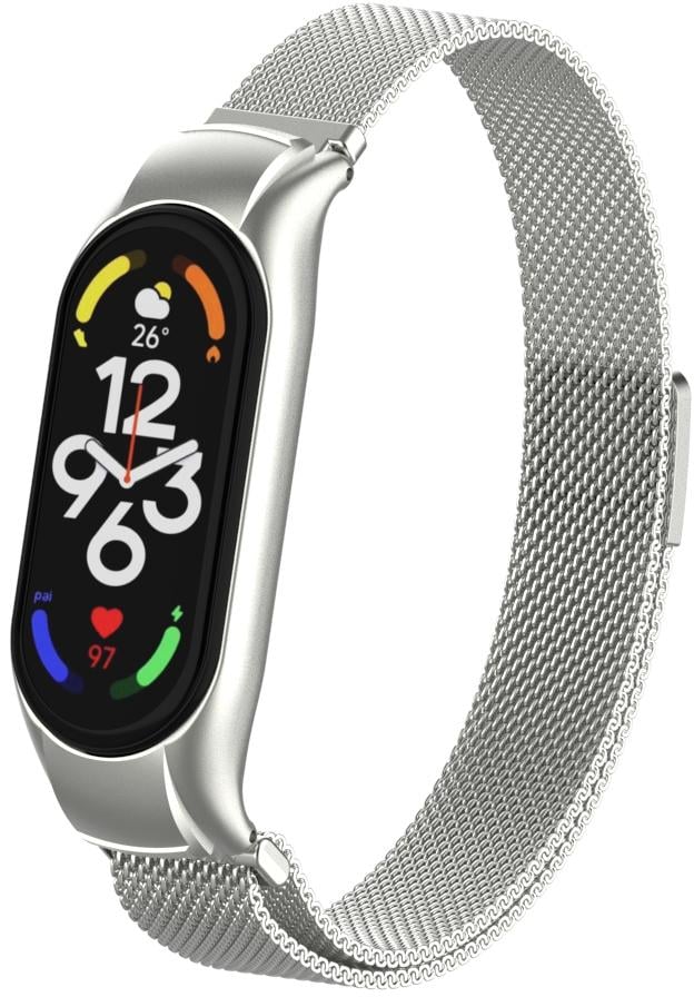 Ремінець Міланська петля Milano Mesh для Mi Band 7 Silver (28019-59)