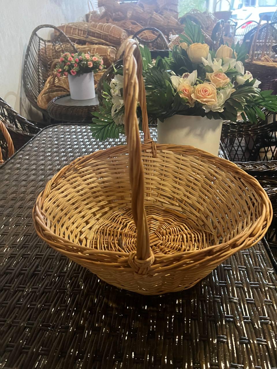 Корзина круглая на корпоративных подарков Сімейний Затишок Коричневый - фото 2 Корзина круглая на корпоративных подарков Сімейний Затишок Коричневый - фото 2