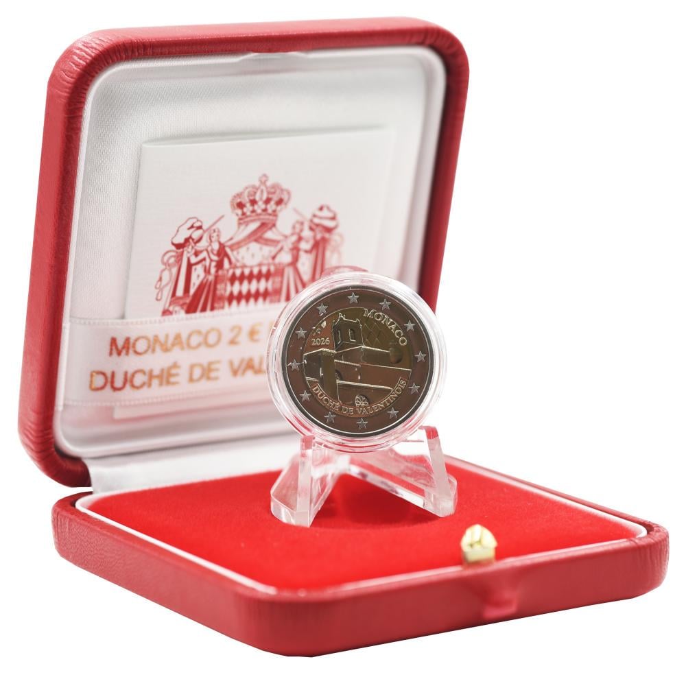 Коллекционная монета Монако 2 евро 2026 Биметалл Proof Герцогство Валентинуа (М25590)