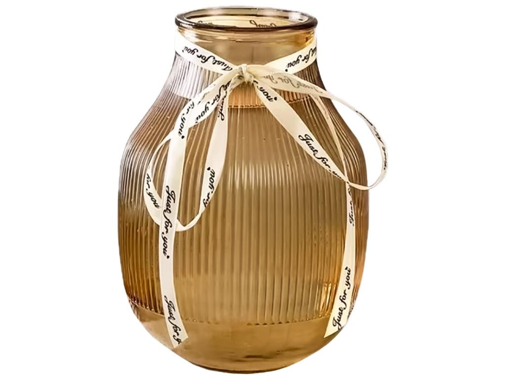 Ваза стеклянная Gold 18х7 см (MMS-R93885)