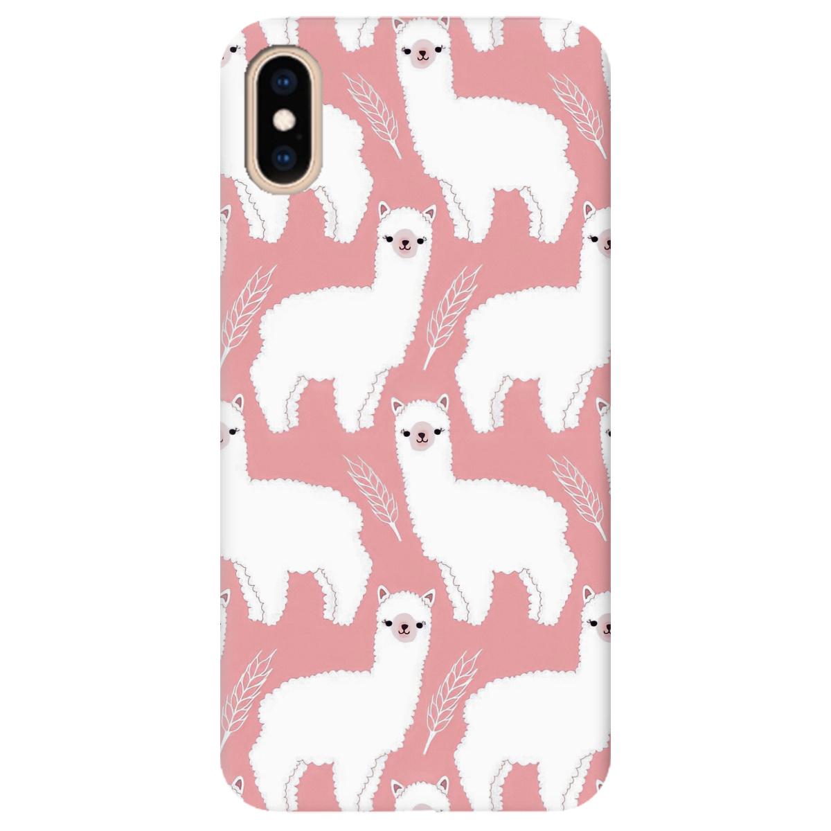 Силиконовый чехол Zorrov для Apple iPhone XS Max - Сute alpaca (11180040257116034)