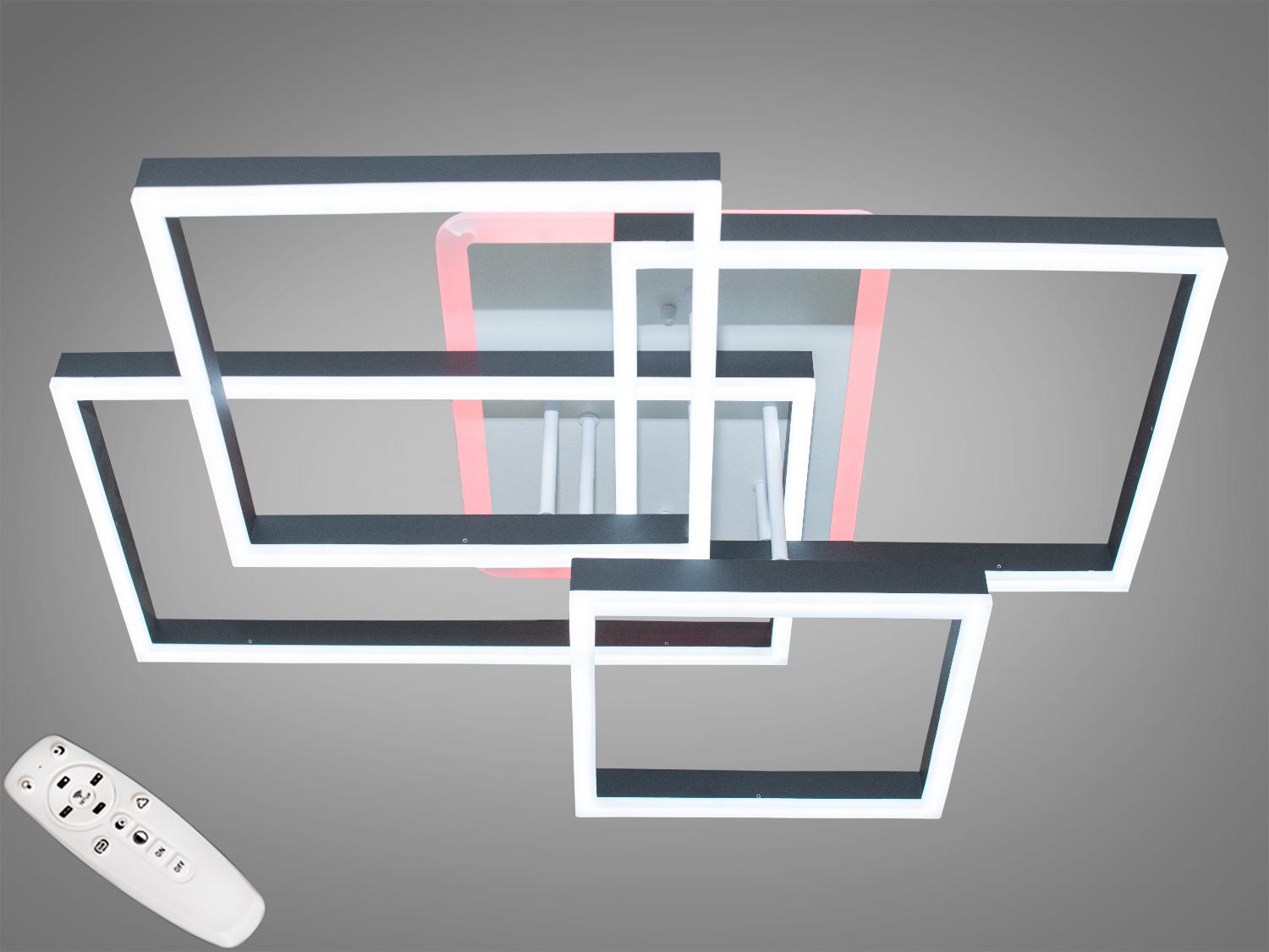 Люстра LED с пультом и 3 температурами света 160W Черный (7008BK LED 3color) - фото 1 Люстра LED с пультом и 3 температурами света 160W Черный (7008BK LED 3color) - фото 1