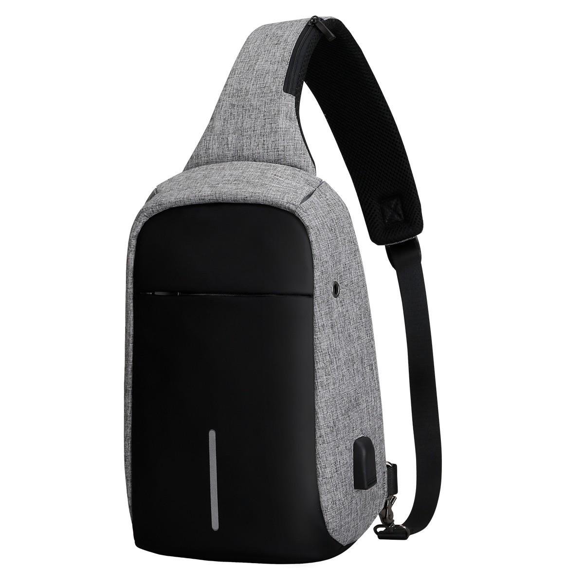 Рюкзак з однією лямкою Mark Ryden Mini Bobby MR5898 з USB 5 л Сірий (MR5898-17-2205UA)