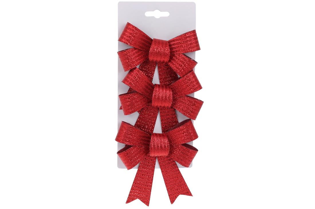 Новорічна підвіска BonaDi Бант 3 шт. (821-240)