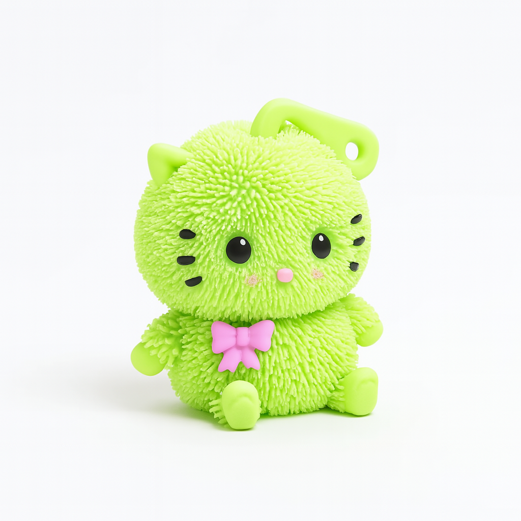 Антистесс котик с подсветкой Зеленый (0201)