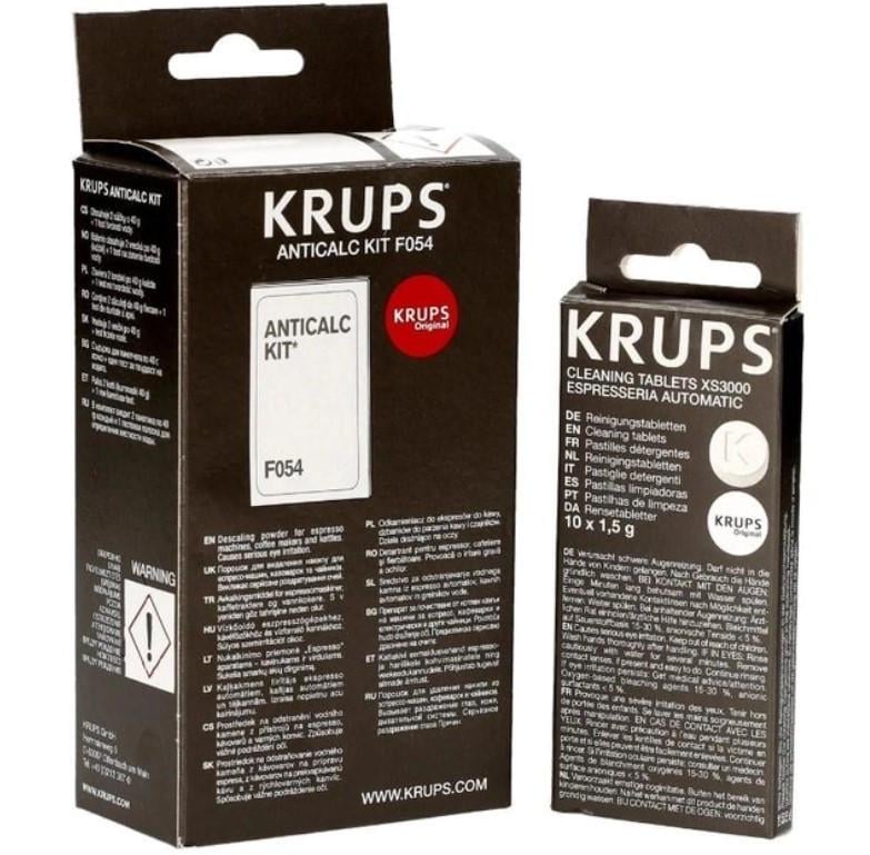 Набор для чистки кофемашин Krups порошок F054 от накипи и таблетки Krups XS300010 - фото 3 Набор для чистки кофемашин Krups порошок F054 от накипи и таблетки Krups XS300010 - фото 3