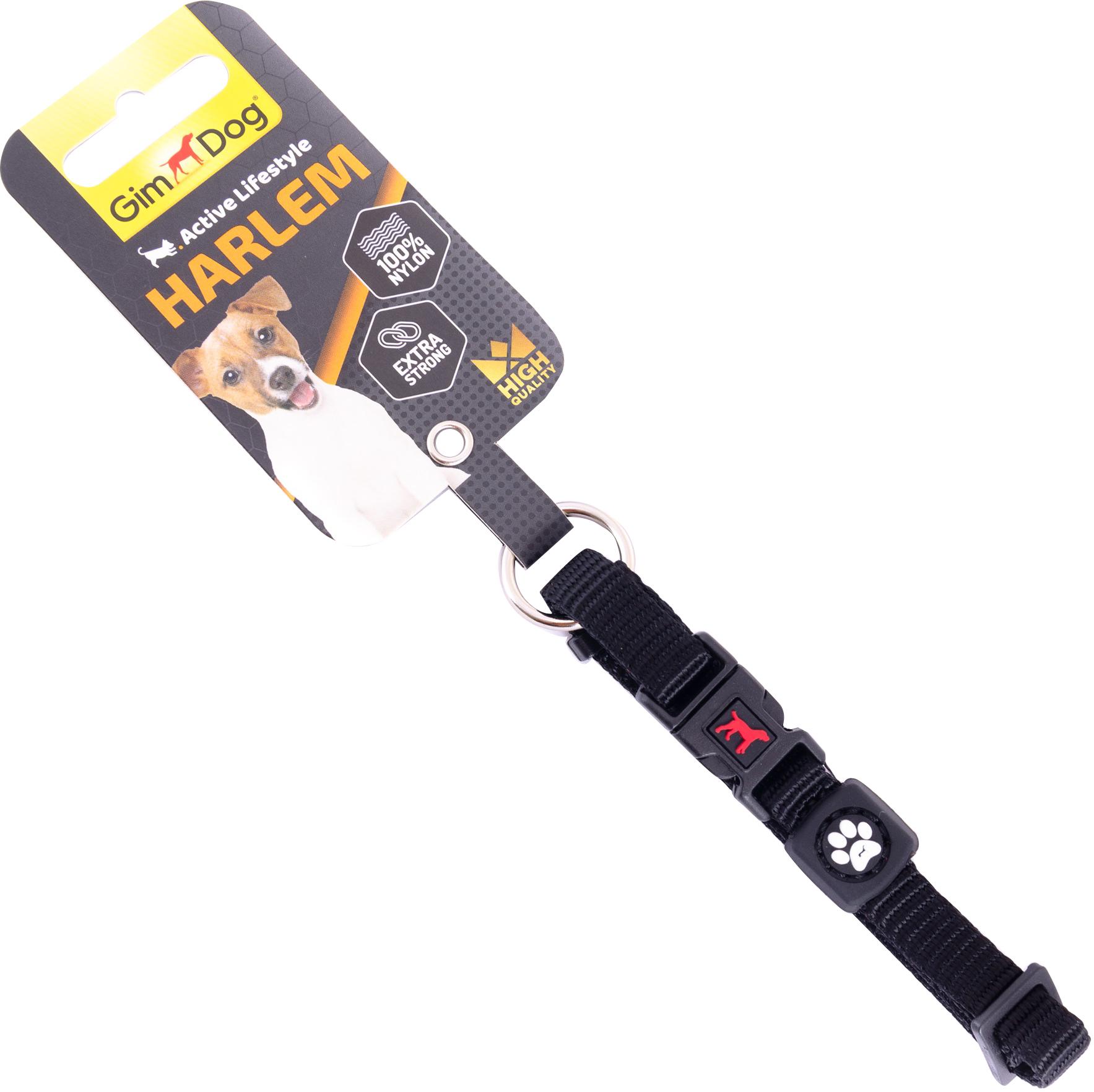 Нашийник для собак GimDog Harlem нейлон 10 мм 20-30 см Чорний (8009632058542)