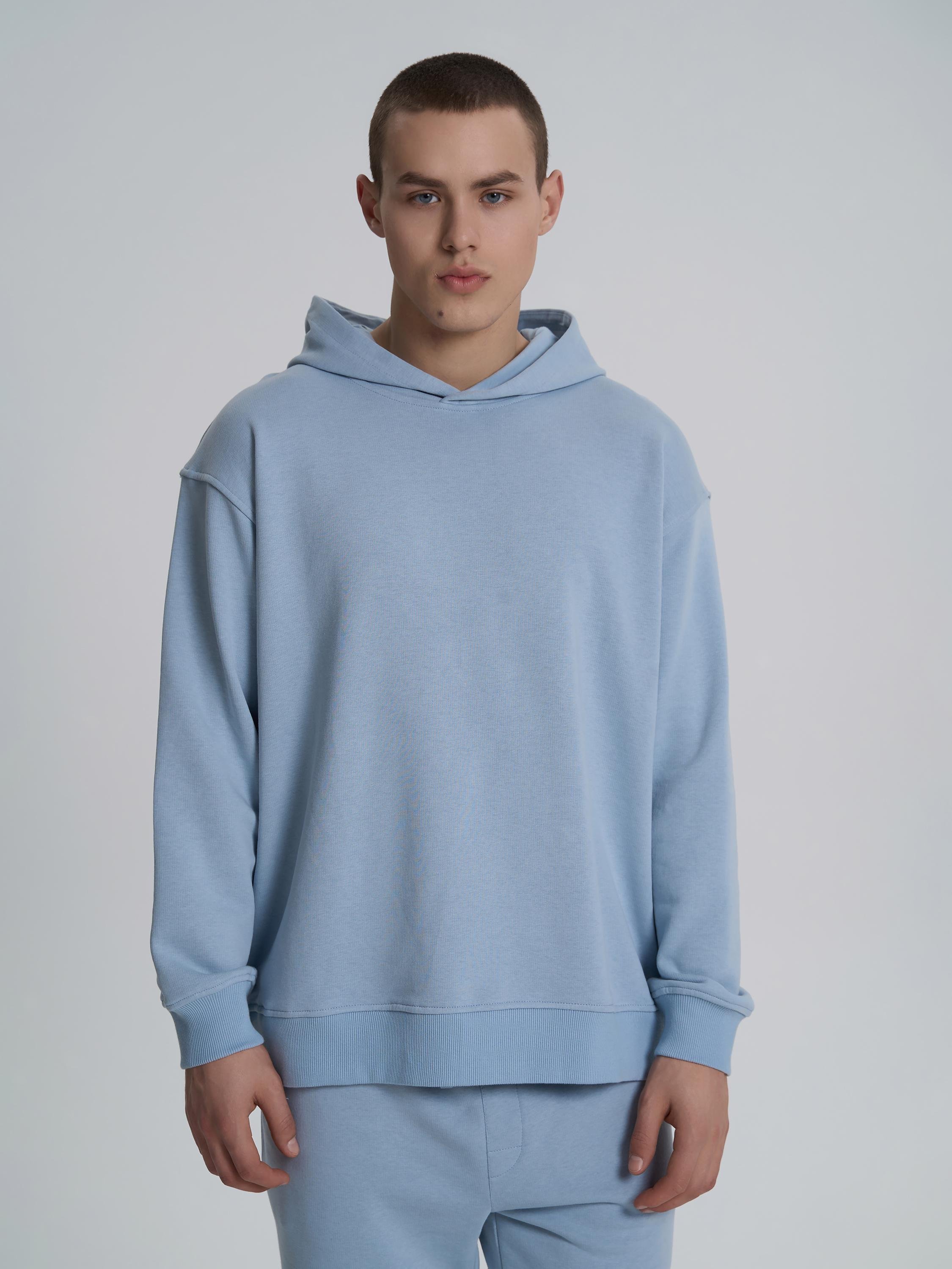 Худи мужской без кармана ROZA 240619 2XL Серо-голубой (4824005723674)
