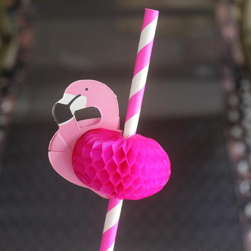 Трубочки коктейльные Фламинго 10 шт. 19 см Розовый (1866) - фото 4