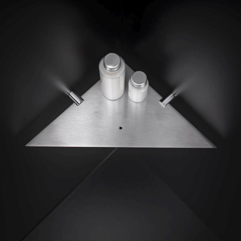 Полиця для ванної кімнати кутова COSMIC Logic нержавіюча сталь (2260243) - фото 3