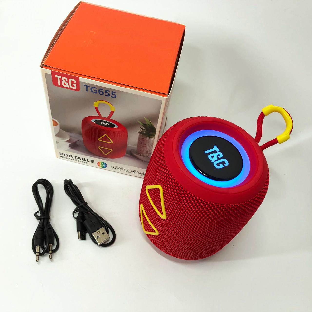 Колонка портативна з RGB підсвічуванням та ремінцем TG655 5W Червоний - фото 2 Колонка портативна з RGB підсвічуванням та ремінцем TG655 5W Червоний - фото 2