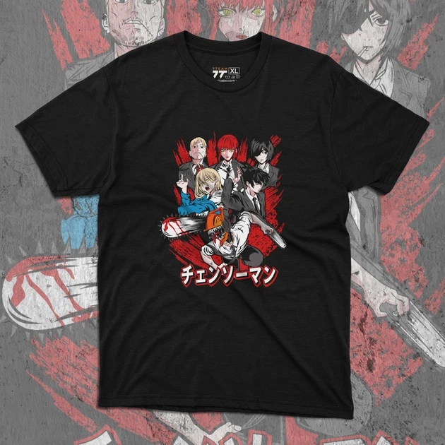 Футболка мужская с принтом Человек-бензопила Команда 2 р. 48 (Anime0499)