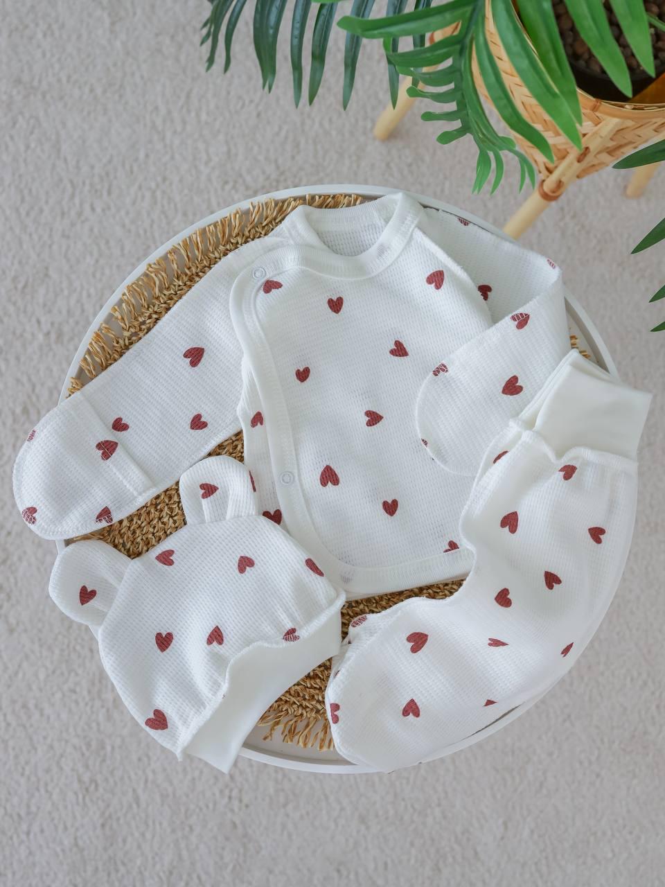 Комплект RoyalBaby Вафелька с сердечками 3 ед. р. 62 Белый (143860-19280)