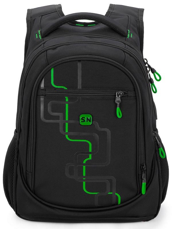 Рюкзак для подростка SkyName ортопедический с портом USB Черный (90-140G)