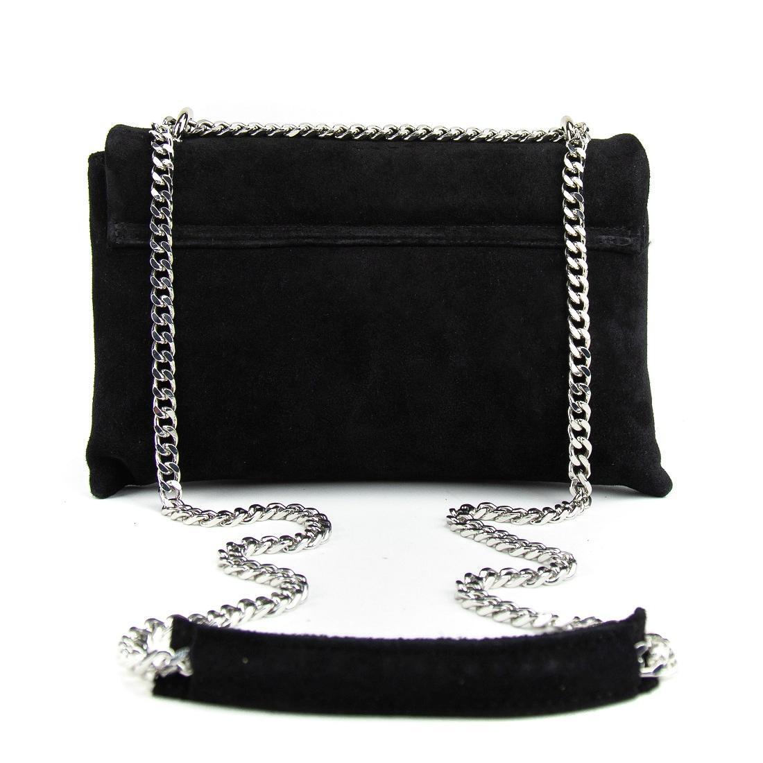 Женская сумка кросс-боди Royal Bag F-IT-8545A замшевая на цепочке Фиолетовый (8087) - фото 4 Женская сумка кросс-боди Royal Bag F-IT-8545A замшевая на цепочке Фиолетовый (8087) - фото 4