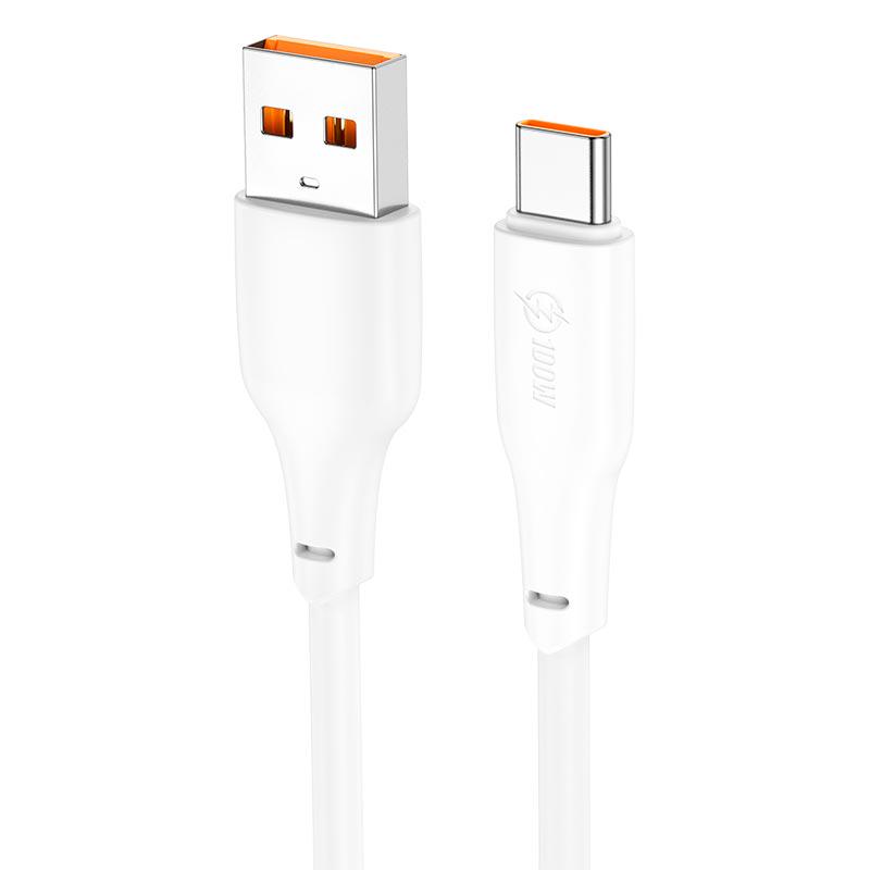 Кабель Hoco X93 USB для Type-C Force fast charging data cable 100 W 1 м White (568840) Кабель Hoco X93 USB для Type-C Force fast charging data cable 100 W 1 м White (568840)