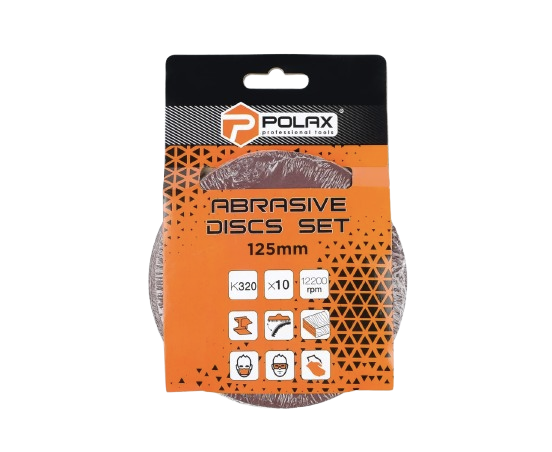 Шлифовальный круг Polax на самоклеющейся липучке для болгарки 125 мм зерно к36 10 шт. (27735048) - фото 2