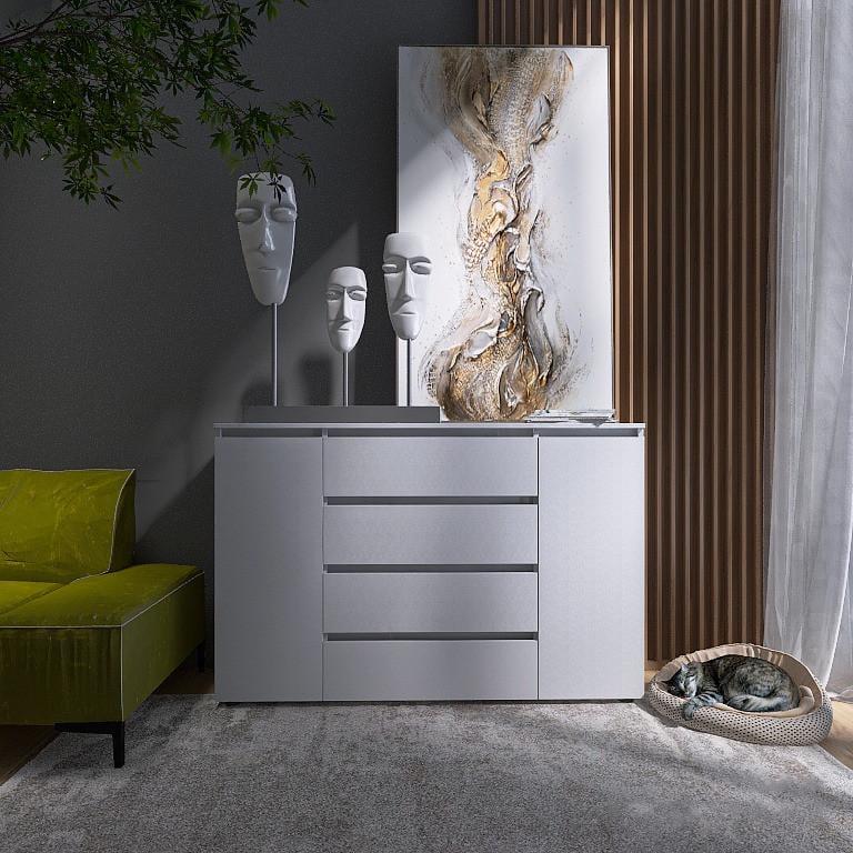 Комод Еверест КЛ-4 Лайт 140х38х93 см Німфея Альба (DTM-4646) Комод Еверест КЛ-4 Лайт 140х38х93 см Німфея Альба (DTM-4646)