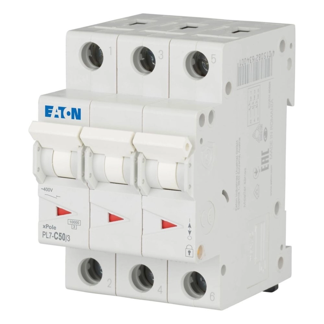 Автоматический выключатель Eaton PL7-C50/3 10kA 3п 50A (25295)