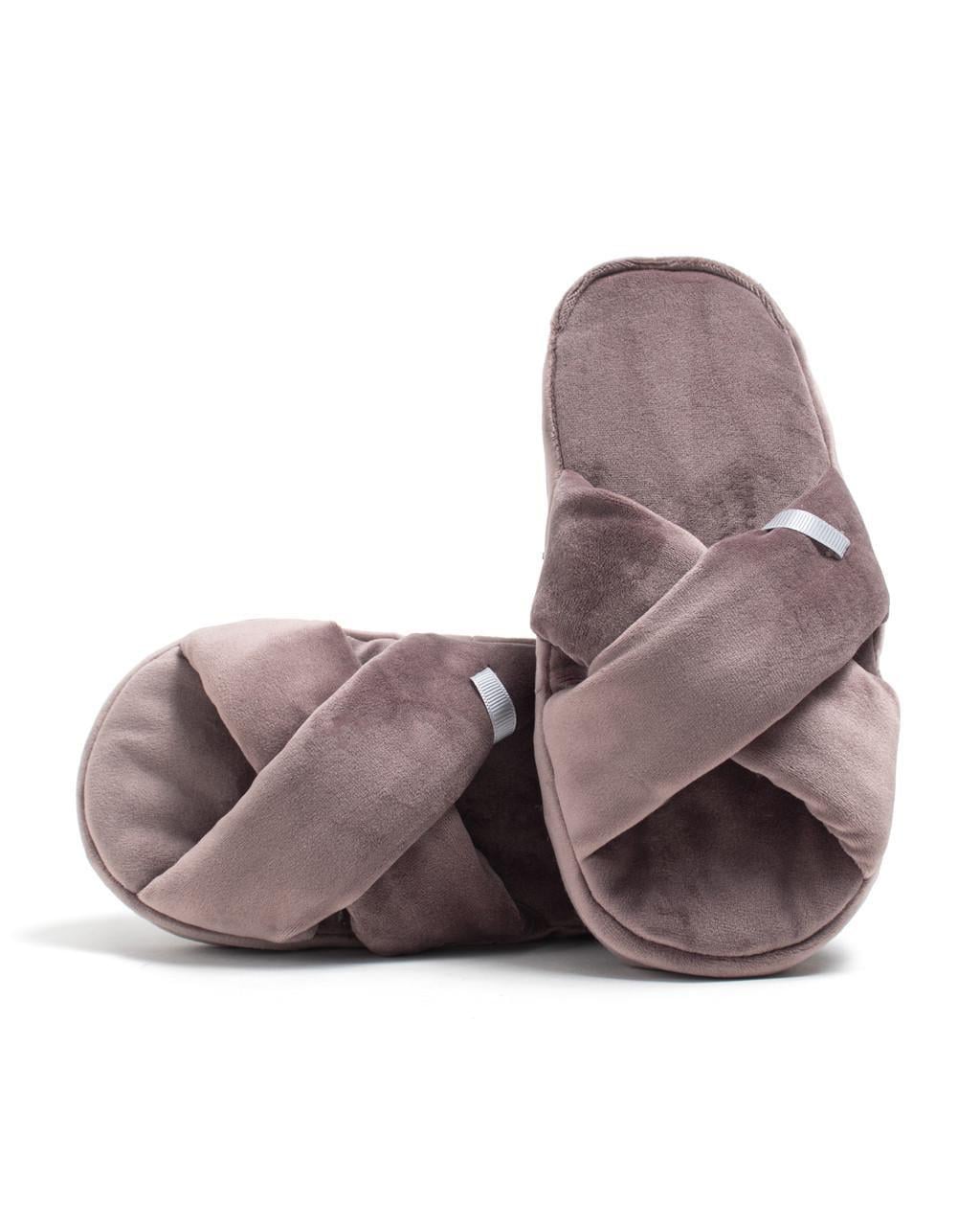 Тапочки домашние велюровые Мокко (1775384132)