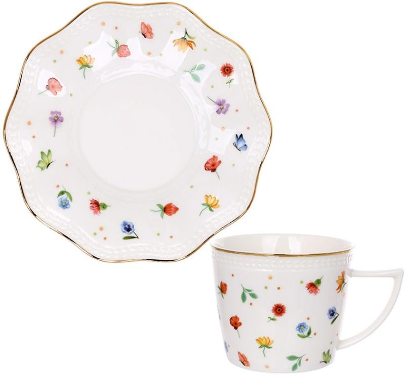 Чайный сервиз Petite Fleur фарфоровый на 6 персон 250 мл
