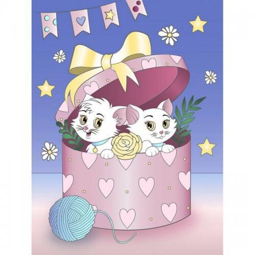 Картина за номерами Ідейка Кошенята 18х24 см (7135-1)