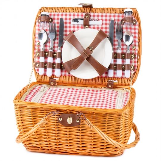Корзина для пикника Lefard Отдых на 4 человека 40х27х20 см Коричневый (0503-019)