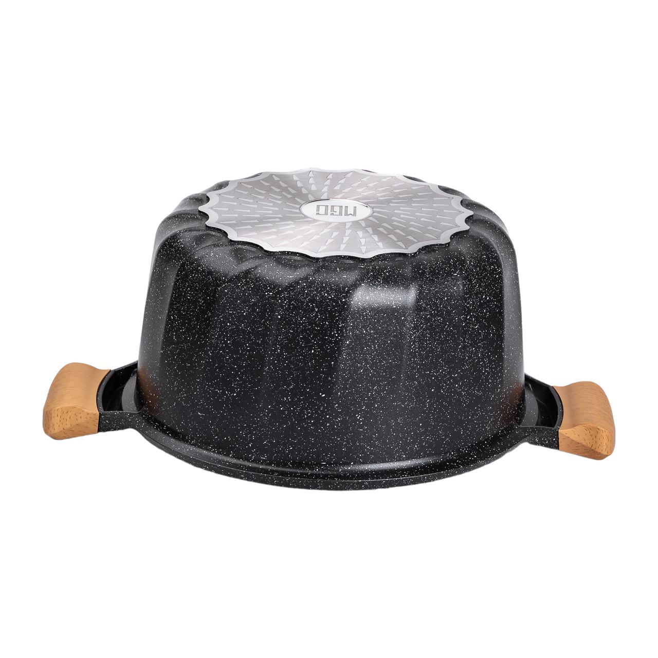 Кастрюля алюминиевая MGC с крышкой и антипригарным покрытием 11 л Ø 32 см - фото 3 Кастрюля алюминиевая MGC с крышкой и антипригарным покрытием 11 л Ø 32 см - фото 3