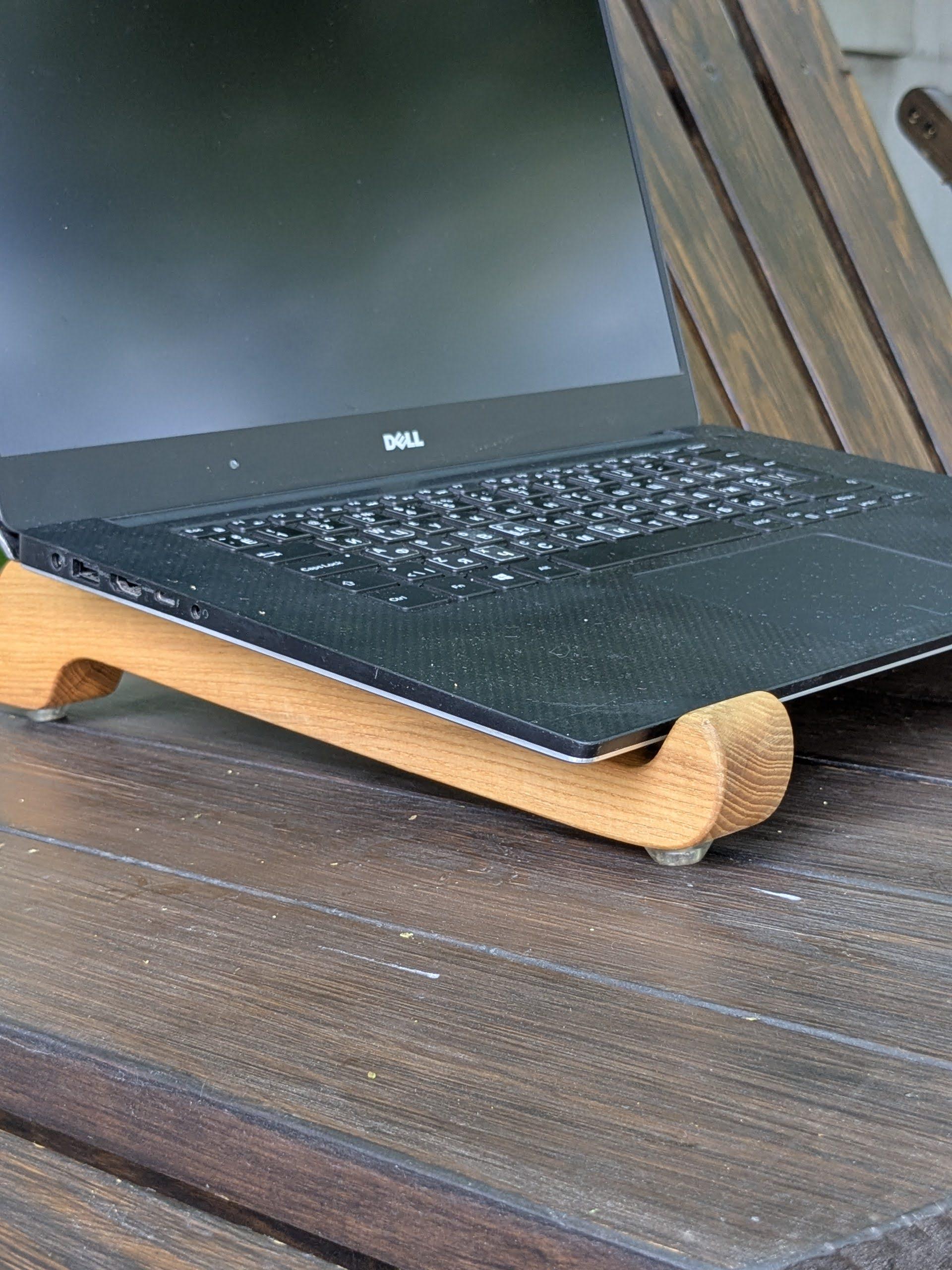 Подставка для ноутбука до 38 см из натурального дерева (ST-003) - фото 2