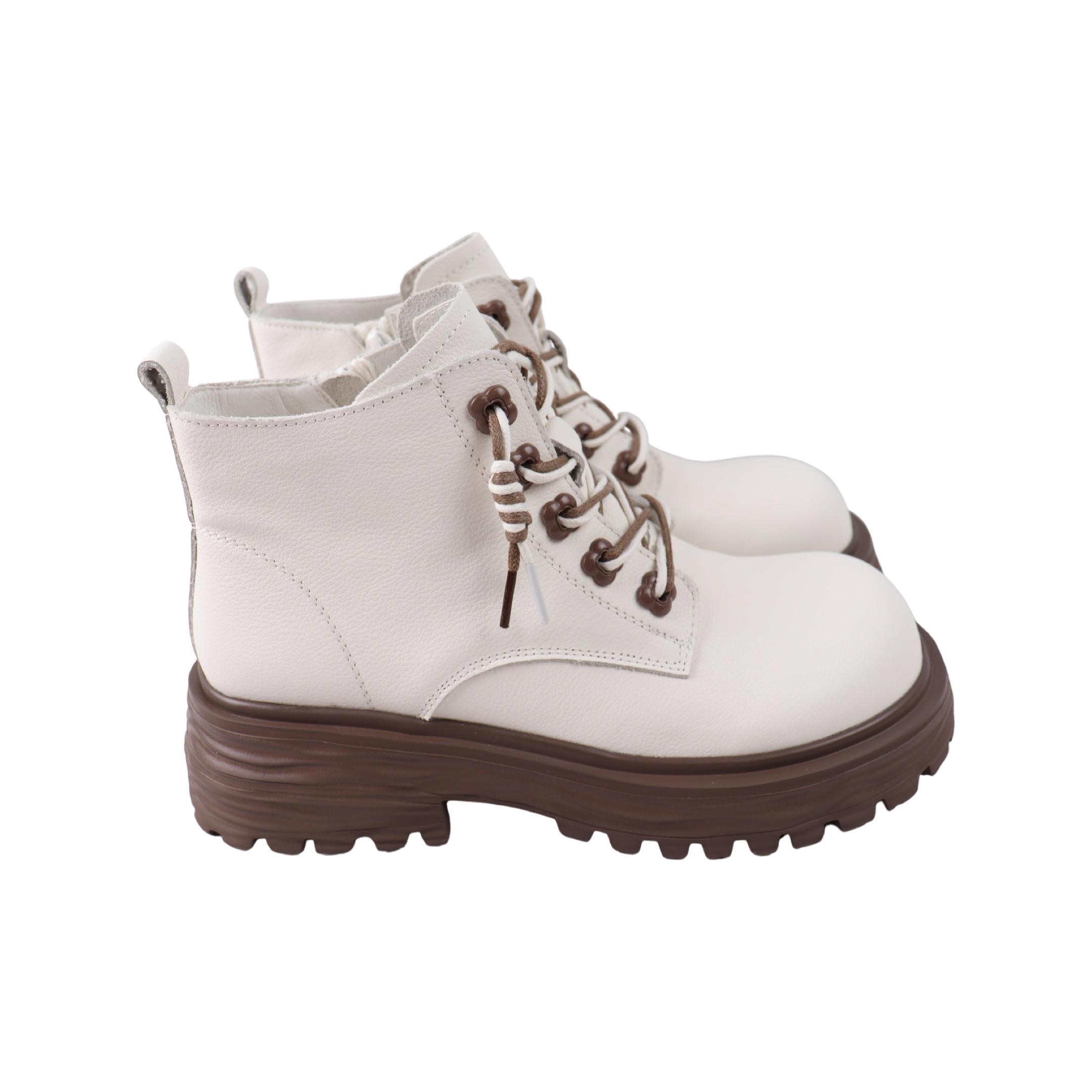 Ботинки женские Berkonty натуральная кожа р. 38 Молочный (428-23DHC)