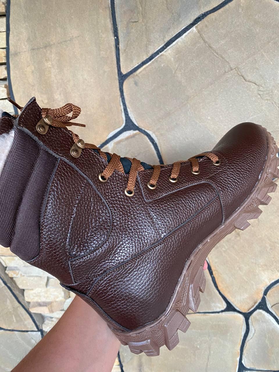 Берцы военные кожаные зимние р. 48 Коричневый - фото 5 Берцы военные кожаные зимние р. 48 Коричневый - фото 5