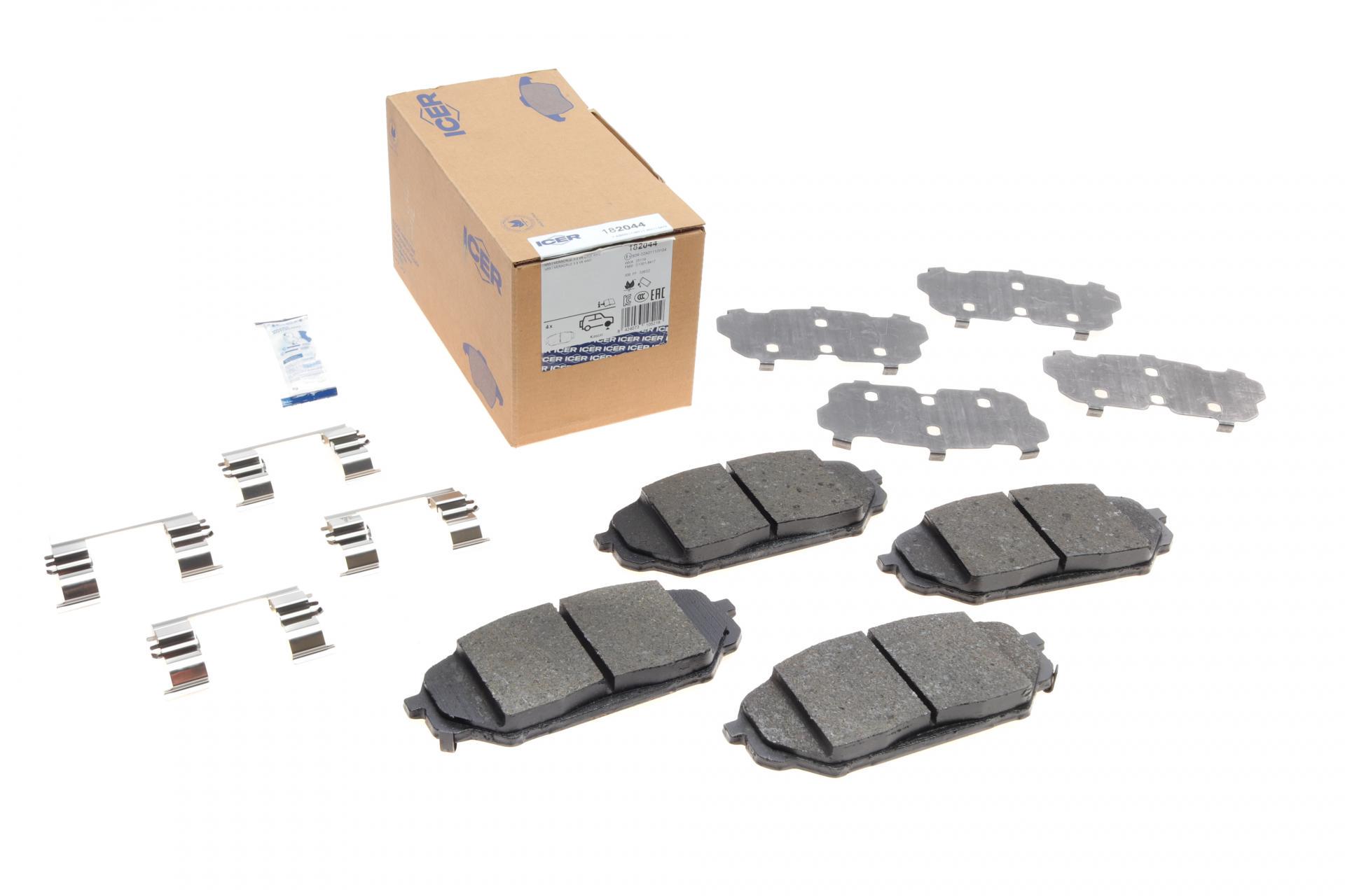 Колодки тормозные передние ICER Hyundai ix55 08- (182044 ICER) Колодки тормозные передние ICER Hyundai ix55 08- (182044 ICER)