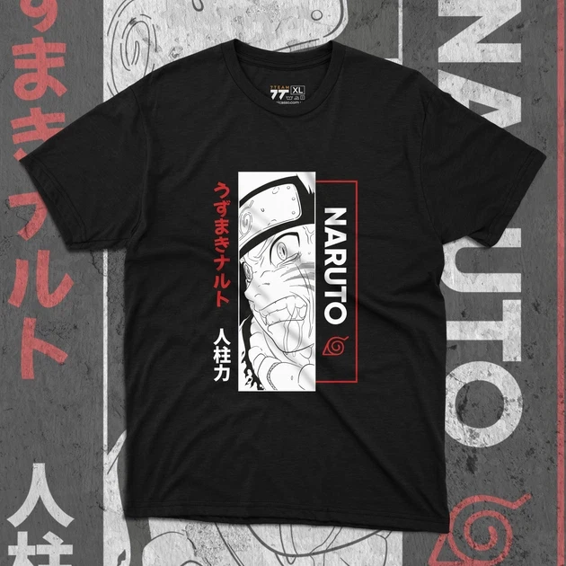 Футболка мужская с принтом Наруто Узумаки р. 48 Black (Anime0336)