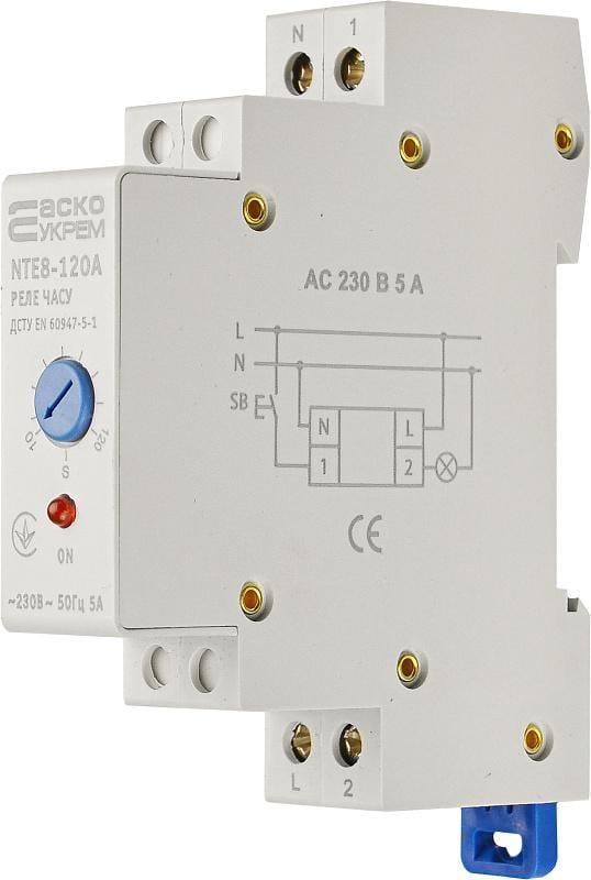 Реле часу АСКО-УКРЕМ NTE8-120A затримка відключення 10-120С (27871747) Реле часу АСКО-УКРЕМ NTE8-120A затримка відключення 10-120С (27871747)