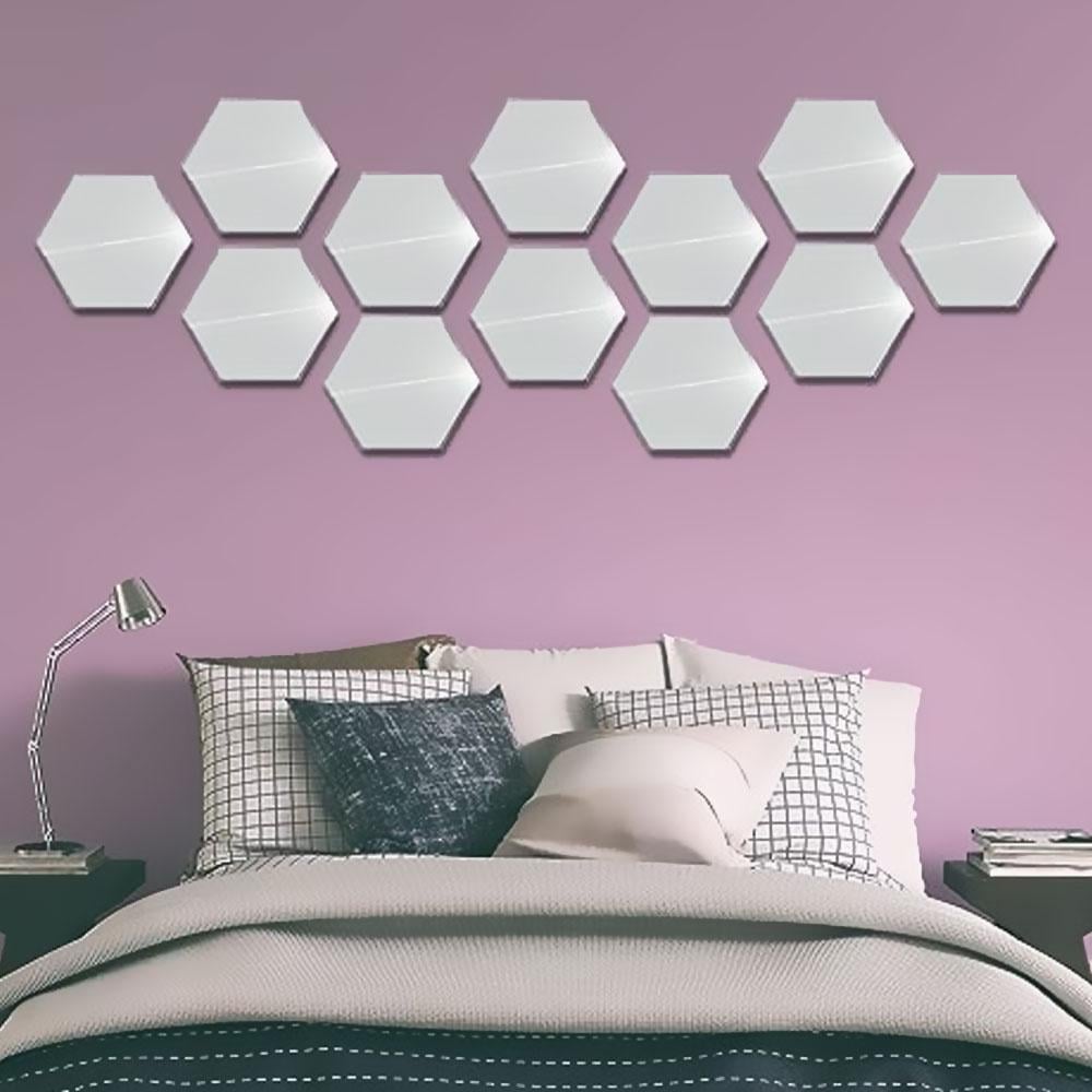 Зеркальный настенный декор 12,6х11 см 12 шт. Серебряный (NS0051_1) - фото 4 Зеркальный настенный декор 12,6х11 см 12 шт. Серебряный (NS0051_1) - фото 4