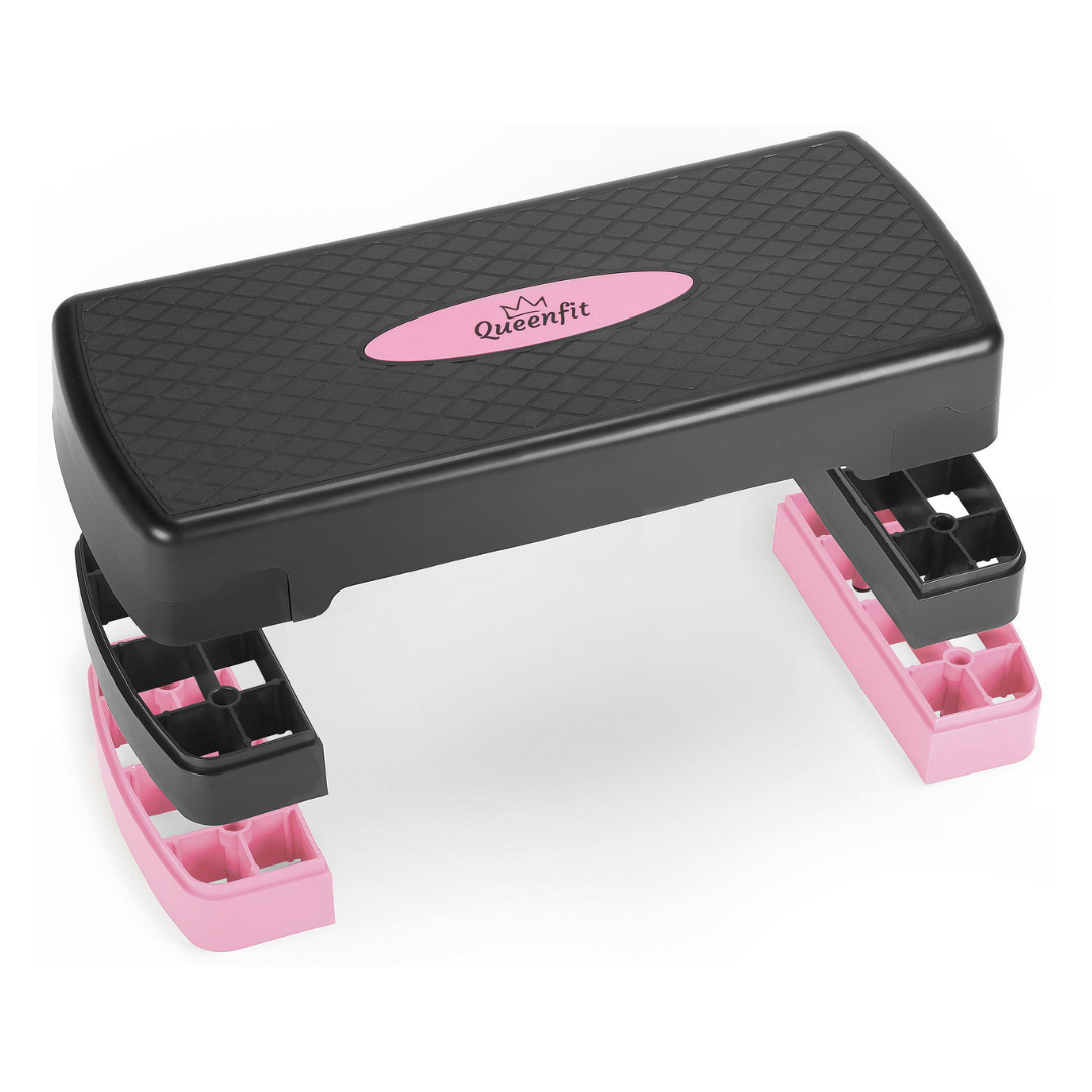 ᐉ Степ-платформа QueenFit 3-х уровневая Черно-розовый • Купить в Киеве ...