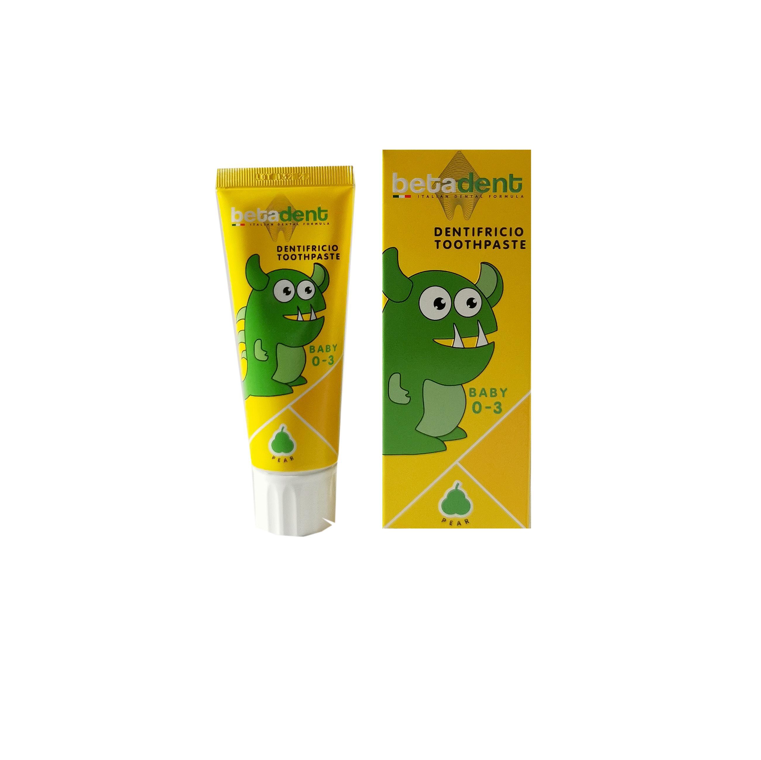 Зубна паста дитяча Betadent від 0 до 3 років зі смаком груші 75 мл (6740) Зубна паста дитяча Betadent від 0 до 3 років зі смаком груші 75 мл (6740)