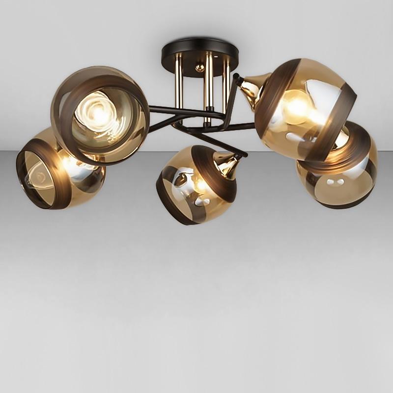 Люстра потолочная Light House SC-18216/5 53х53х21 см Черный/Золотой